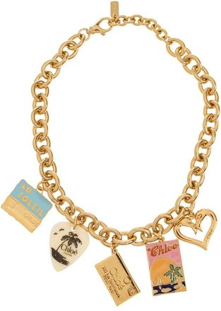Chlo&eacute; Accessoires, Dames, Geel, ONE Size, Choker met hangers