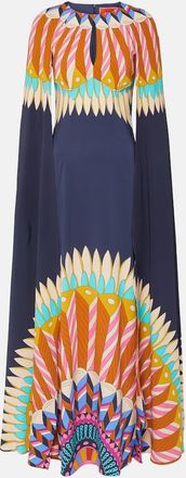 La DoubleJ Abito lungo Hathor in sablé con stampa