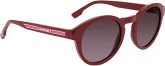 Lacoste Accessoires, Dames, Rood, ONE Size, Rode Injectie Zonnebril