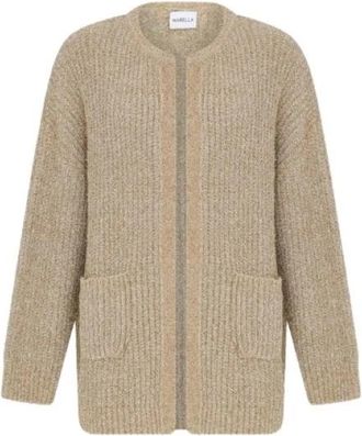 Marella Lurex Cardigan - Dames - Vesten - Geel - L - Truien & Vesten