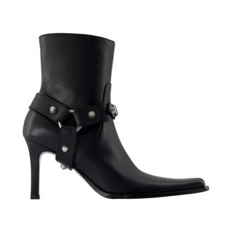 Balenciaga Heeled Boots, female, Black, Size: 10 US City Bootie With Harness