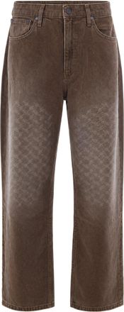 Daily Paper Clothing Beige Faded Monogram Vintage Cotton Jeans