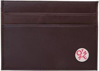 Giorgio Martello Milano Clark Leather Card Case in Dark Brown at Nordstrom