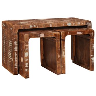 Berkfield Home End Tables Multicolour Solid reclaimed wood