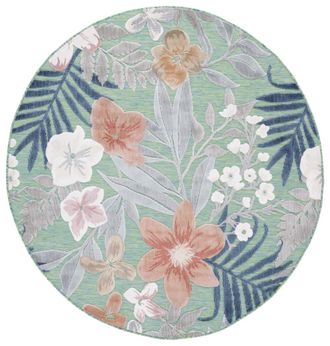 Safavieh Alfombra polipropileno/poli&eacute;ster verde/&oacute;xido 195 x 195 cm