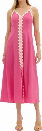 Entro Emma Midi Dress In Pink