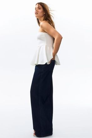 H&M Denim Pull-on Trousers in Dark Denim Blue at Nordstrom, Size Xx-Large