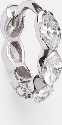 Maria Tash Orecchino singolo in oro bianco 18kt (750/1000) con diamanti