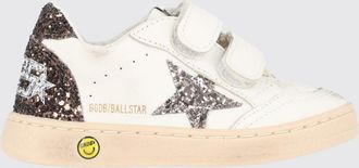 Golden Goose Sneakers Ball Star da bambino in pelle con velcro ed effetto usurato