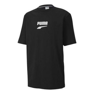Puma Downtown Classical Logo Short Sleeve TEE Black 597348-01
