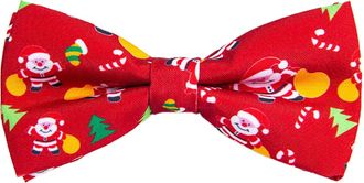 Generic Christmas Bow Tie for Men & Women, Red Biscuits Novelty Xmas Holiday Party Accessory - Funny Colourful Joke Festive Bowtie for Work Do, Events, or Uni