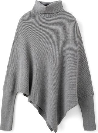 Mango Asymmetric Turtleneck Sweater in Medium Heather Grey at Nordstrom, Size X-Small