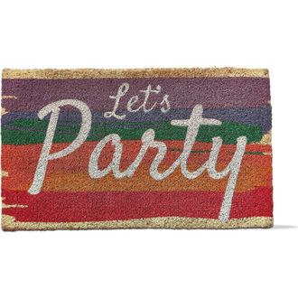 Tag Rainbow Colored Lets Party Welcome Mat for Indoor Outdoor in Multicolored at Nordstrom, Size Medium