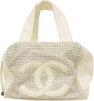 Chanel Pre-owned Handbags, female, White, Size: ONE SIZE Pre-owned Vintage Handbag