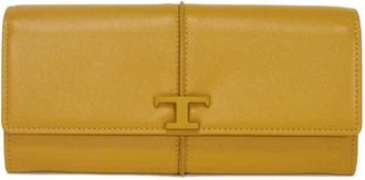 Tod's Mustard Yellow Leather Long Wallet (Bi-Fold) (Pre-Owned)