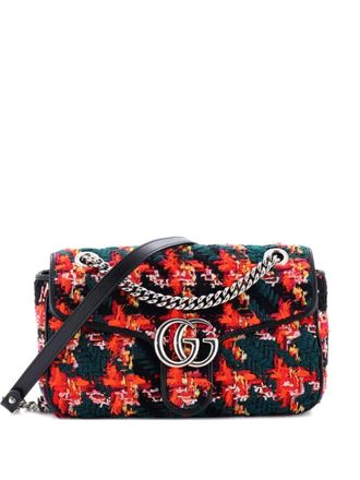 Gucci GG Marmont Flap Bag Tweed Small shoulder bag - Black