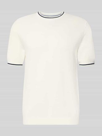 Christian Berg Regular Fit T-Shirt in Strick-Optik in Offwhite, Gr&ouml;&szlig;e 3XL