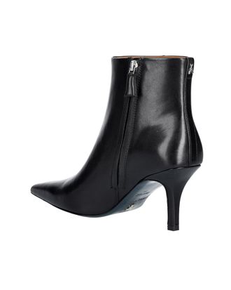 Patrizia Pepe Stiletto Heel Calf Leather Ankle Boot - Black