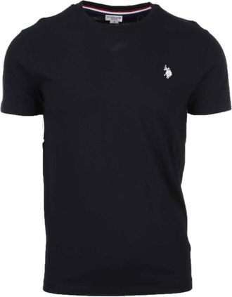U.S.Polo Association Mens Crew Neck Small Pony T-Shirt - Black - Large