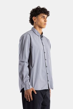 Bergfabel Mens Washed Misty Grey Cotton Shirt