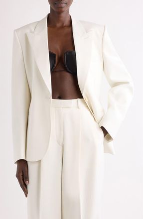 Givenchy Wool & Mohair Jacket in White at Nordstrom, Size 2 Us