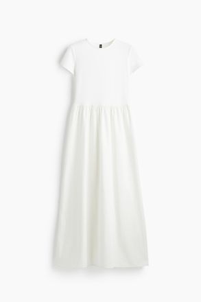 H&M Maxikleid mit Kurzarm - White