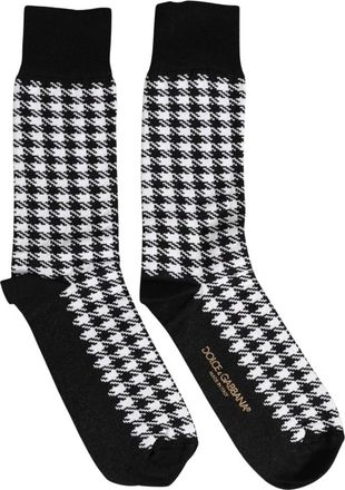 Dolce & Gabbana Sokken met Visgraatpatroon tot Halverwege de Kuit - unisex - Accessoires - Veelkleurig - Maat: ONE Size Katoen