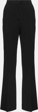 Toteme High-rise pleated crepe flared pants