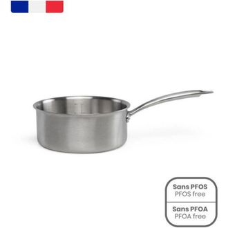 Livoo Brigade - Casseruola in acciaio inox 18 cm - LIVOO - MEP160 - Acciaio inox Triply - Tutti i piani cottura compresa linduzione - Made in Fr