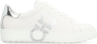 Ferragamo Sneakers, male, White, 8 1/2 UK, Leather Low-top Trainers
