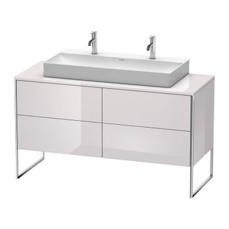 Duravit Duravit Xsquare Mueble De 140,0 X 54,8 Cm, 4 Cajones, Para Lavabo Vero Air 235010, Color (frente/cuerpo): Laca Blanca Lila Alto Brillo - Xs4925m2727