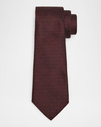 Emporio Armani Men & apos;s Pin-Dot Silk and Viscose Tie
