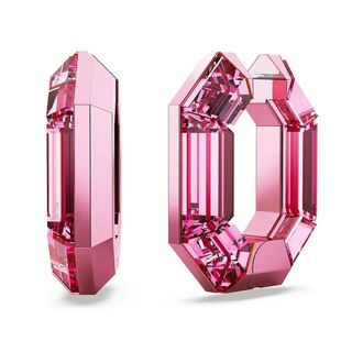 Swarovski Roze Lucent Hoop Oorbellen - Dames - Oorbellen - Roze - ONE Size - Accessoires