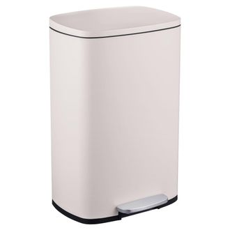 Relaxdays Relaxdays Cubo Basura Ba&ntilde;o 50 Litros, Papelera Cocina Cierre Suave, Pedal, Bote Residuos Rectangular, Color A Elegir