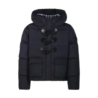 Ganni Future Nylon Quilt Mini Puffer - Jackets - Mujer - Azul - M