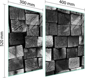 OEM Placa Protectora De Vidrio Para Estufa 70x52 Le&ntilde;a