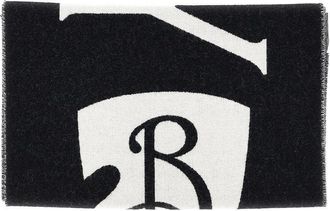 Burberry Jacquard logo wool scarf Man One Size
