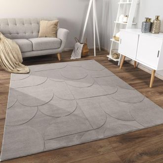 Paco Home Paco Home - Alfombra Salon De Habitacion Pelo Corto Motivo Nordica Boho Dibujo Geometrico 160x220 cm, Gris 6