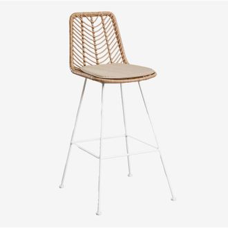 Sklum Sgabello alto da giardino in rattan sintetico Gouda Natural SKLUM