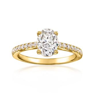 Ross-Simons Moissanite Birthstone Ring in 18kt Gold Over Sterling