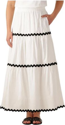 Notre-V Rokken, Dames, Wit, XS, Katoen, Elegante Maxi Rok Francesca
