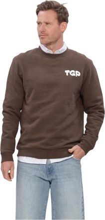 The Goodpeople Hoodies & sweatvesten, Heren, Bruin, XL, Look Sweater