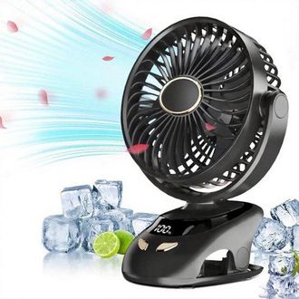 OEM Ventilador - Ventilador De Escritorio Peque&ntilde;o Con Clip, Port&aacute;til - Ventilador Usb Con Clip - Ventiladores De Pie - Negro