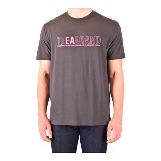 Emporio Armani Grijs bedrukt T-shirt - Heren - T-shirts - Grijs - XL - Katoen - Tops