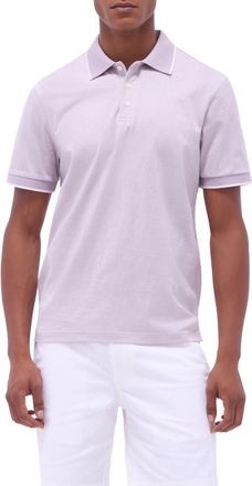 Bugatchi Tipped Piqué Cotton Polo in Lilac at Nordstrom, Size Xx-Large