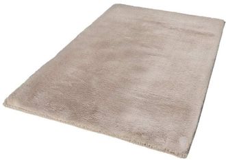 Carpet City Badematte »Topia Mats, Badteppich uni« Höhe 14 mm rutschhemmend beschichtet strapazierfähig Hochflor, Kaninchen Haptik, Polyester, Badezimmerteppich, 