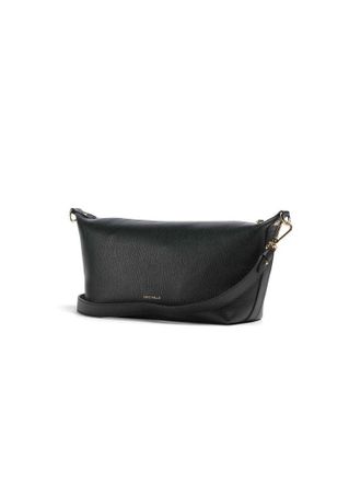 Coccinelle Grained Leather Crossbody Bag - Black