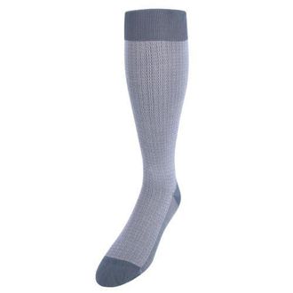 Trafalgar Store Bernard Chain Link Over The Calf Mercerized Cotton Socks in Grey at Nordstrom