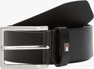 Tommy Hilfiger Mens Square Buckle Smooth Leather Belt - Black - 40