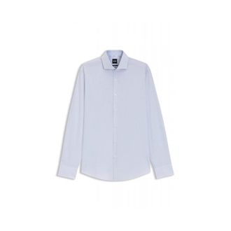 HUGO BOSS Overhemden, Heren, Blauw, XL, Gestreept shirt met lange mouwen